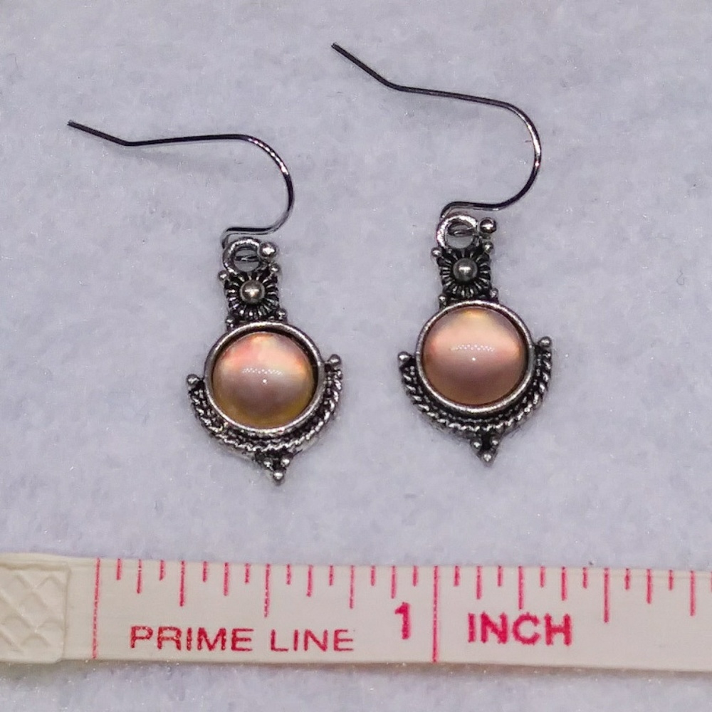 🎀 Stunning Moon Stone Drop Earrings - Picture 4 of 6